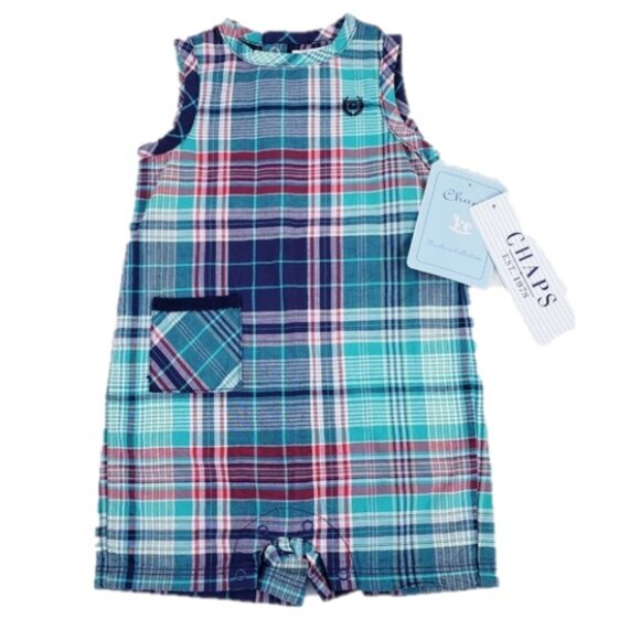 Chaps girl one piece Check Size 6M - NWT - Picture 1 of 8